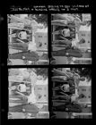 Woman Sitting in Car in Front of Building Talking To 3 men (4 Negatives) (June 16, 1962) [Sleeve 53, Folder f, Box 27]